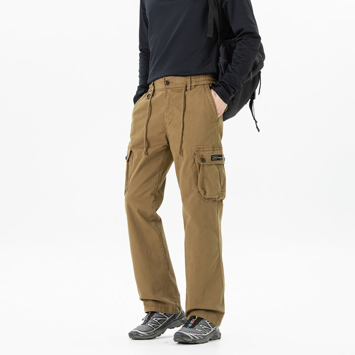 Herren Relaxed-Fit Canvas-Cargohose mit Tunnelzug, Multifach‑Taschen und Utility‑D-Ring Echo Archiv
