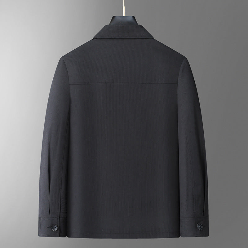 Herren Übergangsjacke im Overshirt‑Stil mit Hemdkragen und aufgesetzten Pattentaschen – Taviero