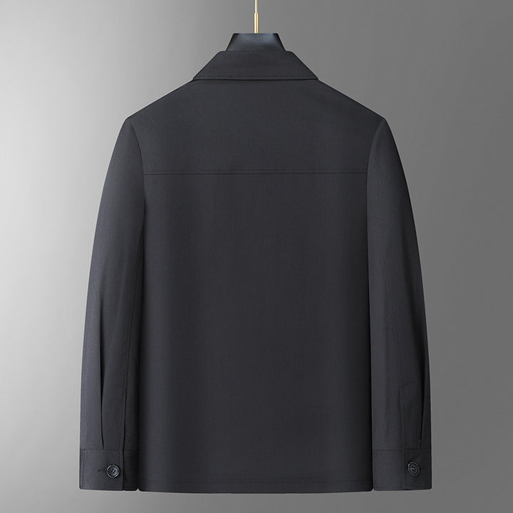 Herren Übergangsjacke im Overshirt‑Stil mit Hemdkragen und aufgesetzten Pattentaschen – Taviero