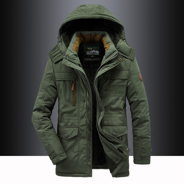 Herren nan isolierte Kapuzenparka mit Sherpa-Innenfutter, winddichter Front und Multifunktions-Taschen Echo Archiv