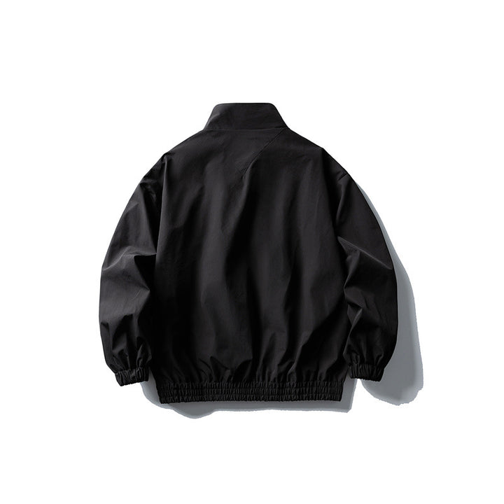 Herren Windbreaker-Jacke im Boxy‑Schnitt mit Stehkragen und elastischem Saum Echoarchiv