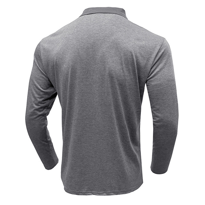 Herren modisches Langarm-Polo-Shirt mit Streifenmuster Echoarchiv