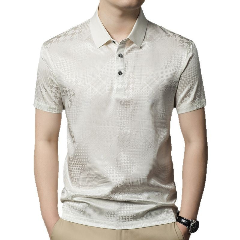 Herren Poloshirt mit strukturiertem Design Echoarchiv