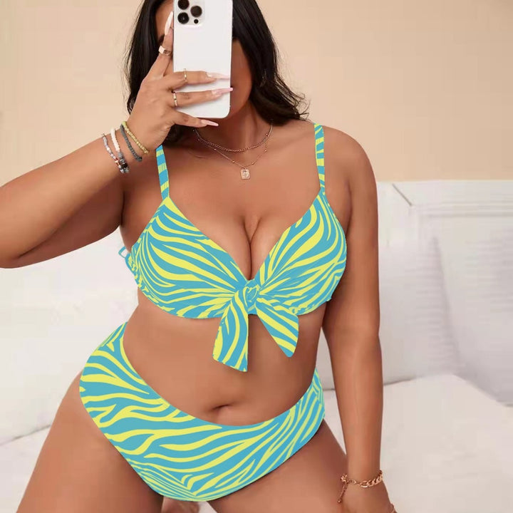 Damen Zwei-teiliges Bikini-Set mit verspieltem Zebradesign Echo Archiv