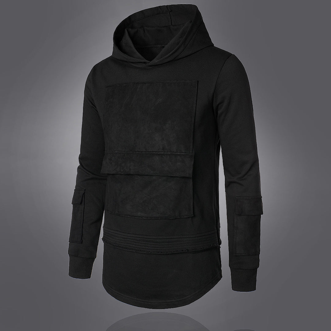Herren modischer Hoodie mit integrierten Taschen und einzigartigem Design Echoarchiv