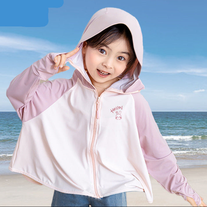 Mädchen funktionale UV-Schutzjacke mit Kapuze Echo Archiv