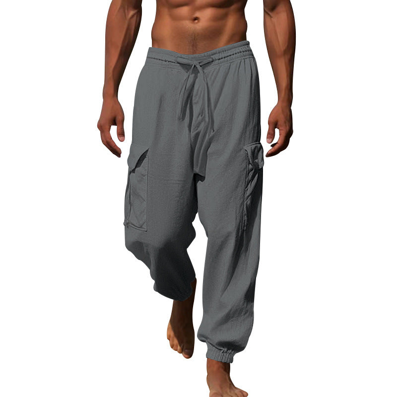 Herren lässige Cargo-Hose mit verstellbarem Bund und praktischen Seitentaschen Echoarchiv