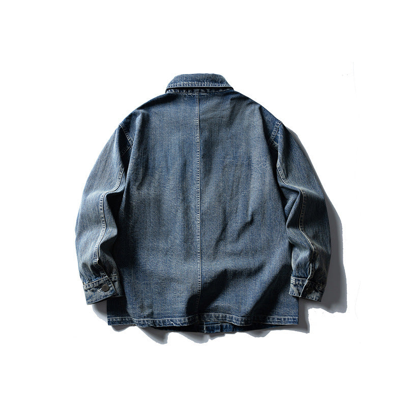 Unisex Boxy-Denim-Blouson mit vier aufgesetzten Taschen Echoarchiv