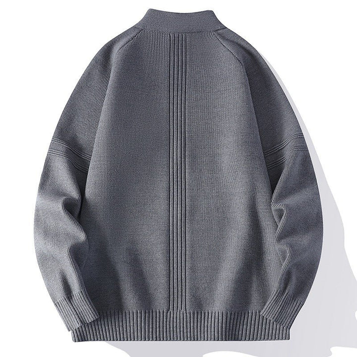 Herren Oversize Feinstrick-Zipjacke mit Stehkragen, Raglanärmeln und gerippten Abschlüssen Echo Archiv
