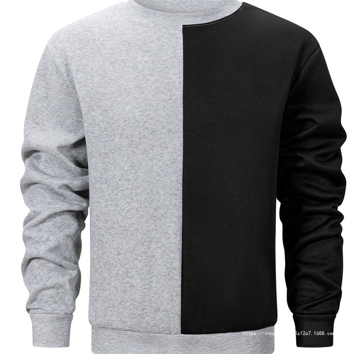 Herren Sweatshirt mit zweifarbiger Blockoptik, Rundhals & weichem Baumwoll‑Mix Echo Archiv
