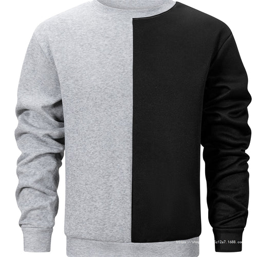 Herren Sweatshirt mit zweifarbiger Blockoptik, Rundhals & weichem Baumwoll‑Mix Echo Archiv