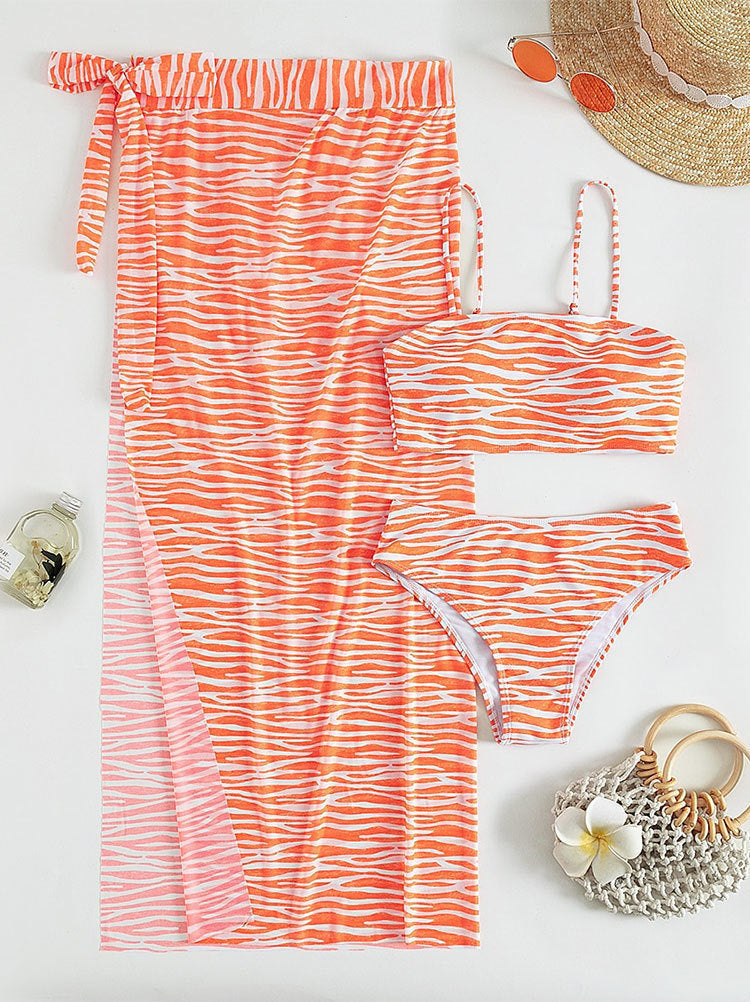 Damen Zweiteiliges Set mit Crop-Top und Wickelrock Echo Archiv