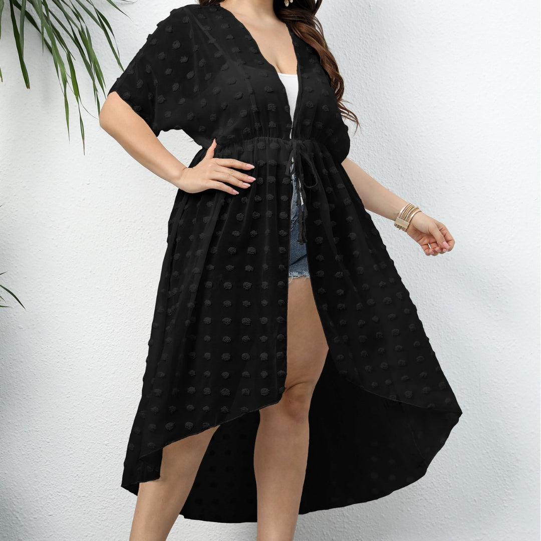 Damen Eleganter Strandüberwurf mit transparenter Struktur Echo Archiv