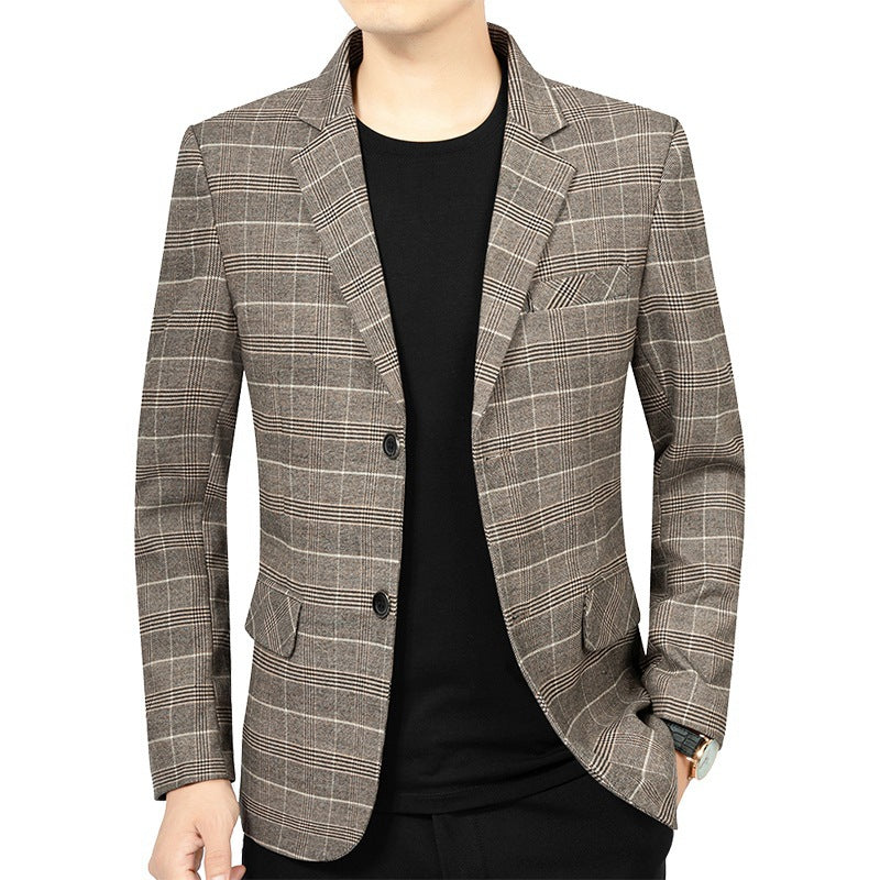 Herren Kariertes Slim-Fit Sakko – Tianoro