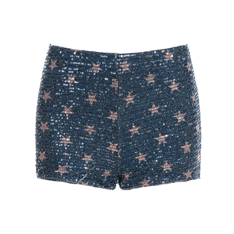 Damen Glitzernde Sternen-Shorts Echo Archiv