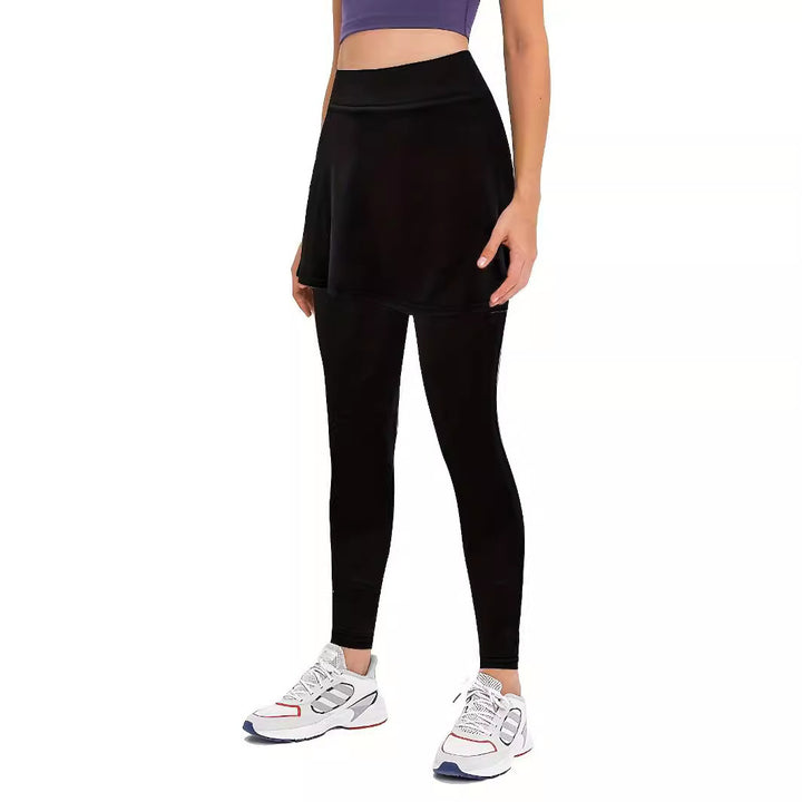 Damen High‑Waist Leggings mit angesetztem Rock‑Overlay Echoarchiv