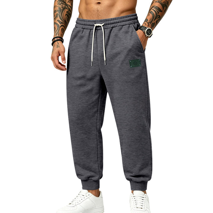 Herren Relax-Fit Jogginghose mit angerauter Innenseite, elastischem Bund und Kordelzug Echoarchiv
