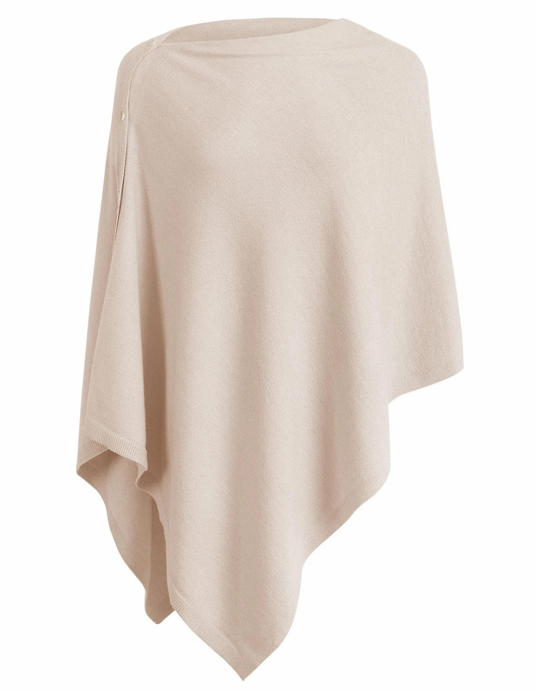 Damen vielseitiger Poncho aus hochwertiger Materialmischung – Célinea
