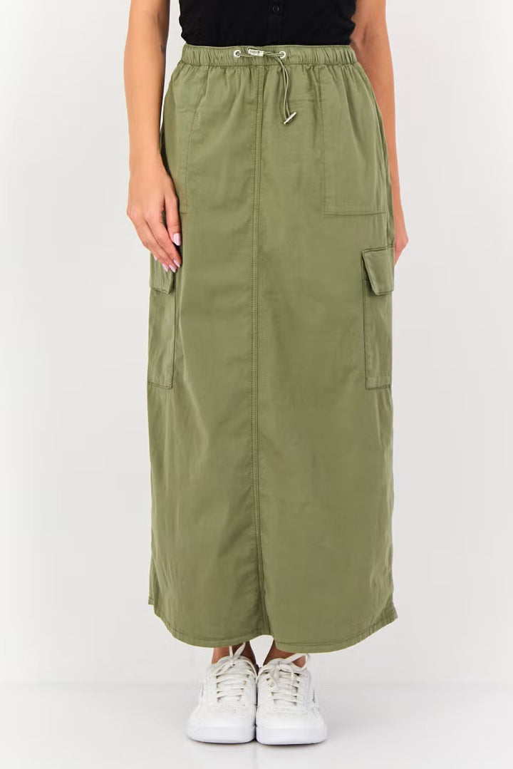 Damen Modische Midikleid mit Taschen Echo Archiv