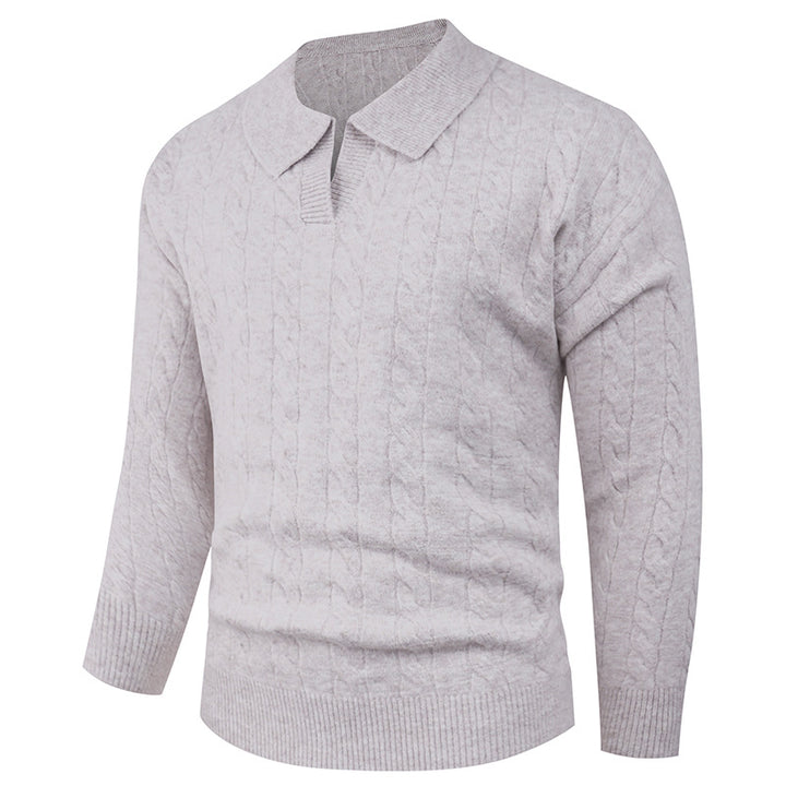 Herren eleganter Strickpullover mit modernem Zopfmuster Echoarchiv