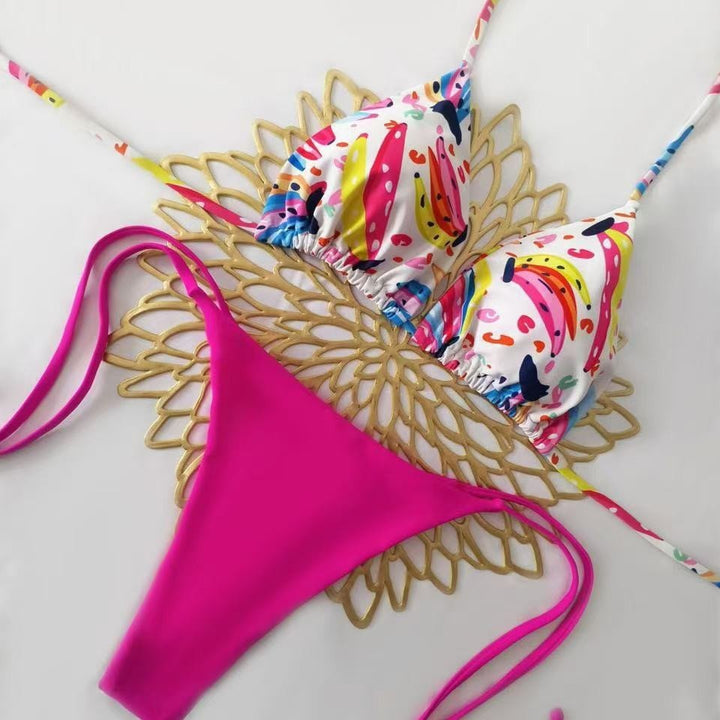 Damen Triangel-Bikini mit floralem Detail Echo Archiv