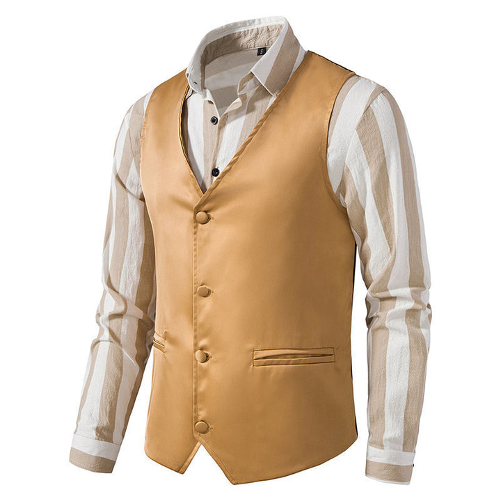 Herren elegante Anzugsweste mit modernem Schnitt und praktischen Taschen Echoarchiv