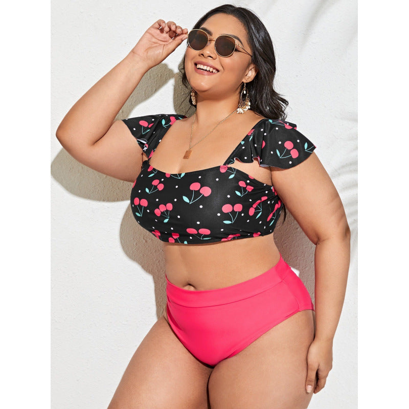 Damen Bikini-Set mit Raffinierter Rüschendetail und Bequemem Hohem Bund Echo Archiv