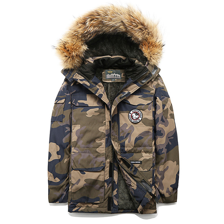 Herren Winterparka mit Kapuze und Kunstfellbesatz, isolierende Thermofütterung & Mehrfachtaschen Echo Archiv