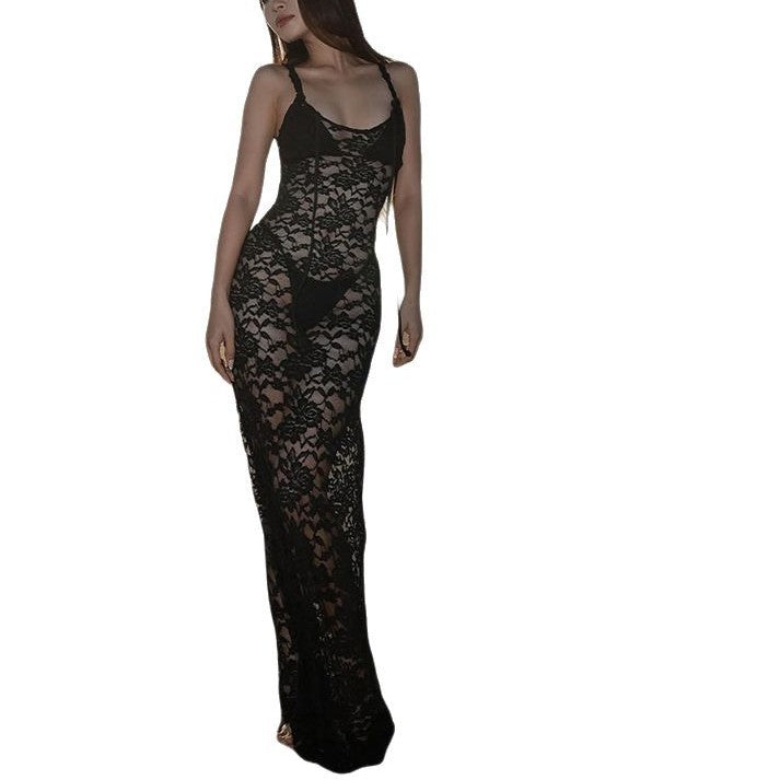 Damen Spitzenkleid im attraktiven Schnitt Echo Archiv