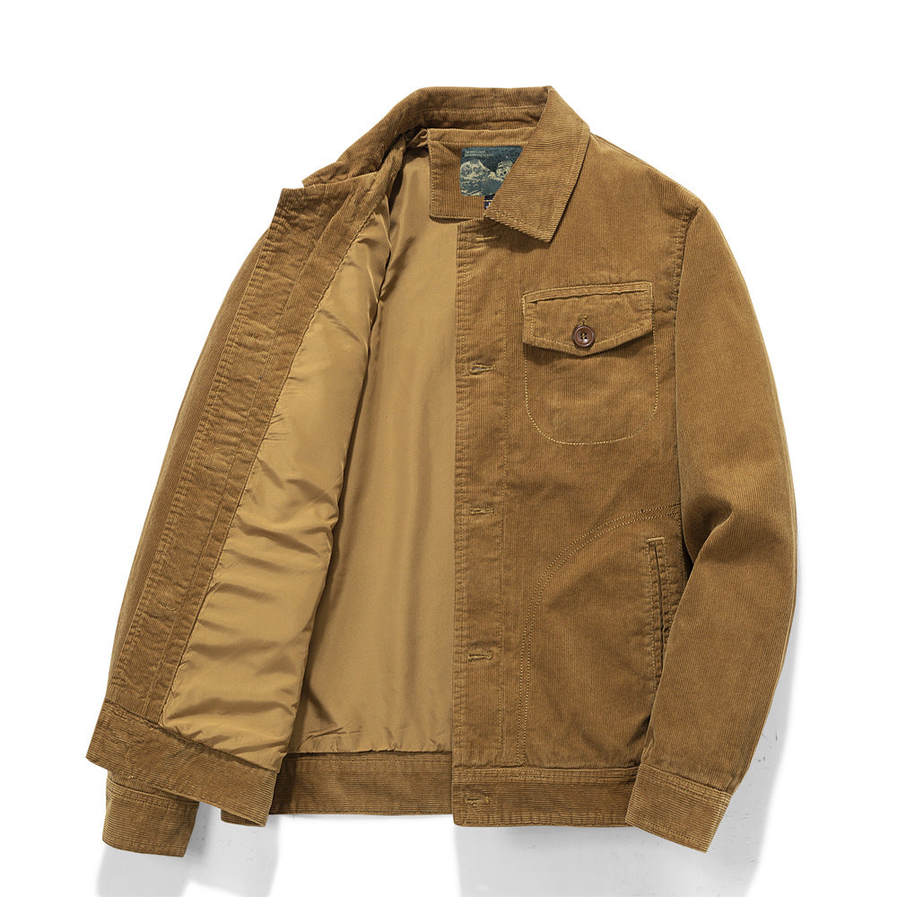 Herren Kordjacke im Worker-Stil mit gesteppter Innenfütterung Echoarchiv