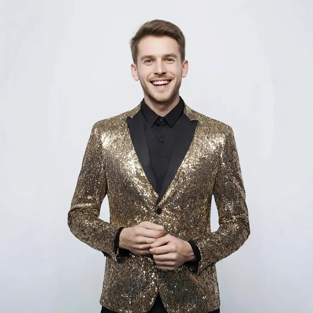 Herren elegantes Pailletten-Sakko im modernen Design Echoarchiv