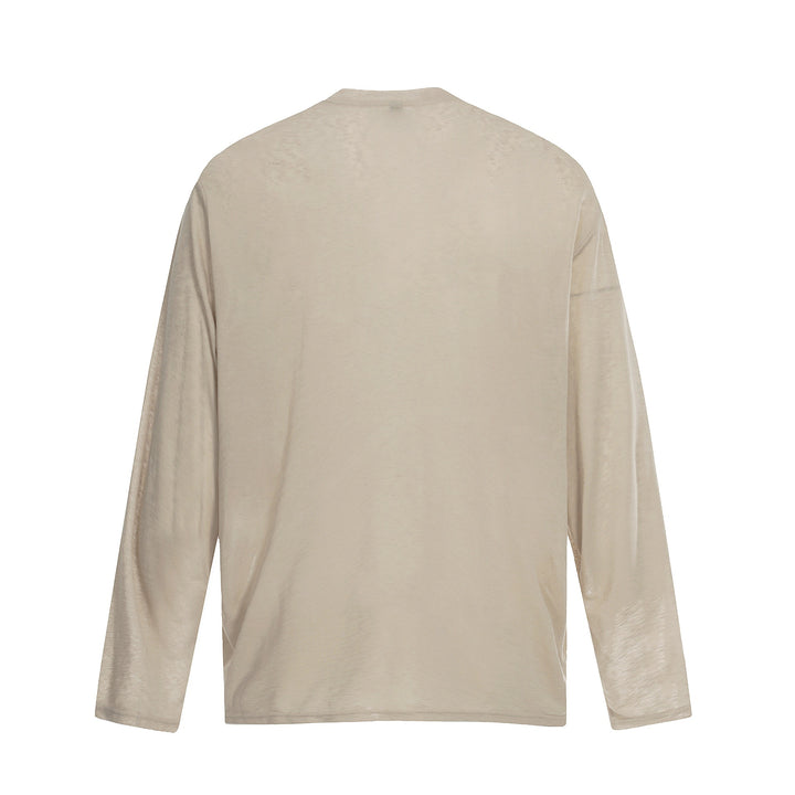 Unisex Langärmeliges Baumwollshirt mit Vintage-Print und relaxed Fit Echoarchiv