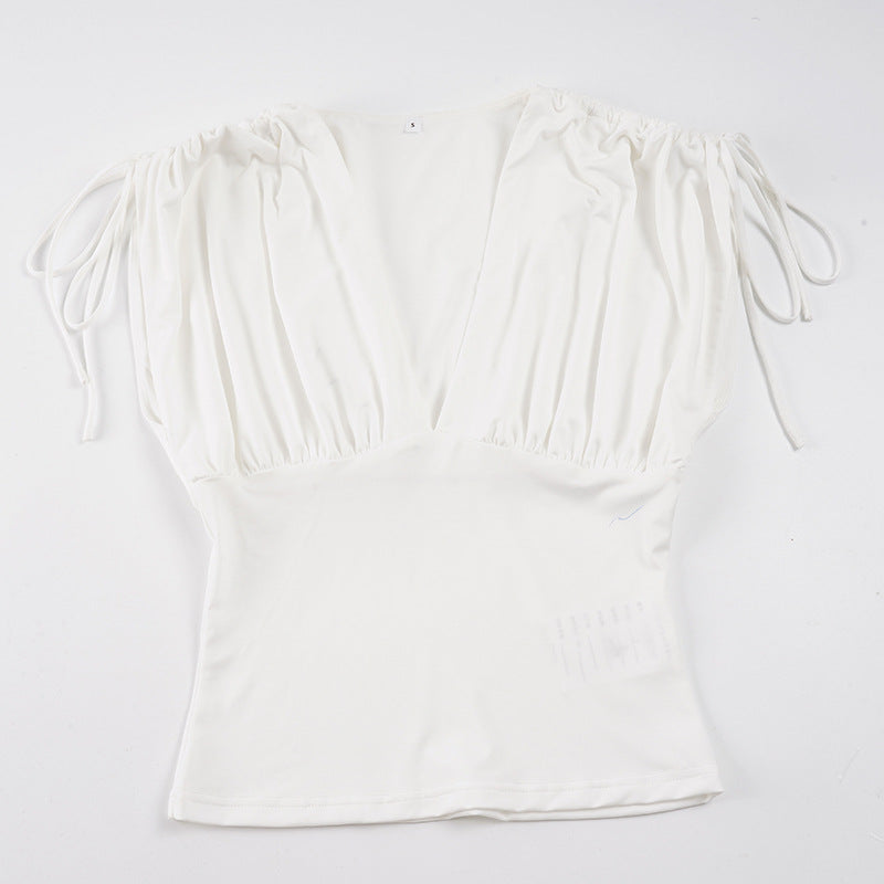 Damen elegantes Oberteil mit raffinierten Rüschendetails und verstellbaren Trägern Echo Archiv