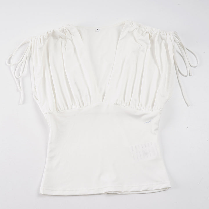 Damen elegantes Oberteil mit raffinierten Rüschendetails und verstellbaren Trägern Echo Archiv