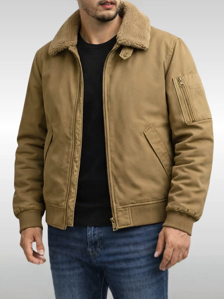Herren Modische Bomberjacke mit Fleecefutter