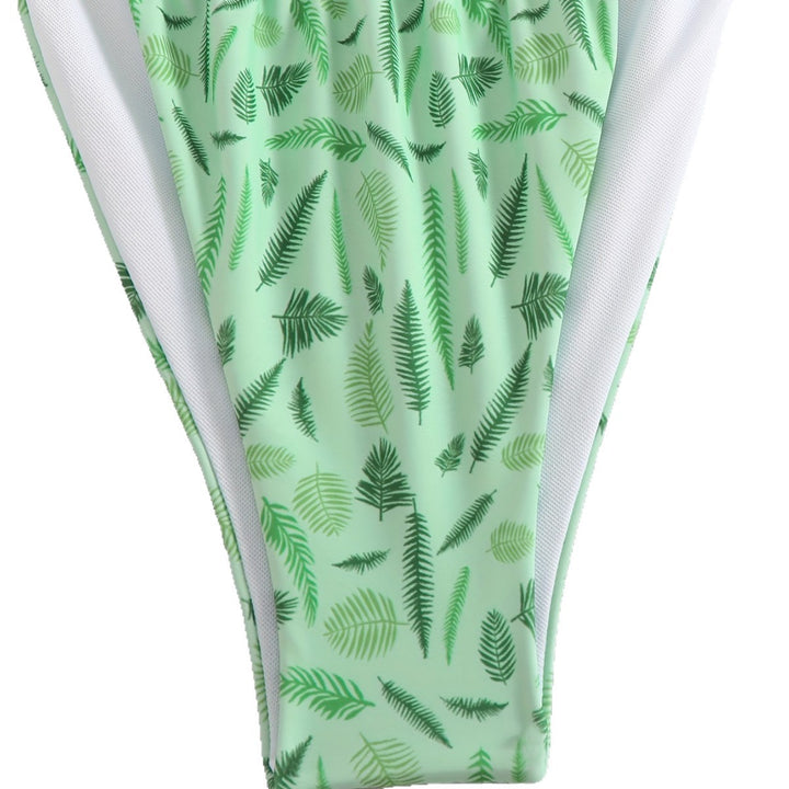 Damen trendiger Triangel-Bikini mit botanischem Muster Echo Archiv