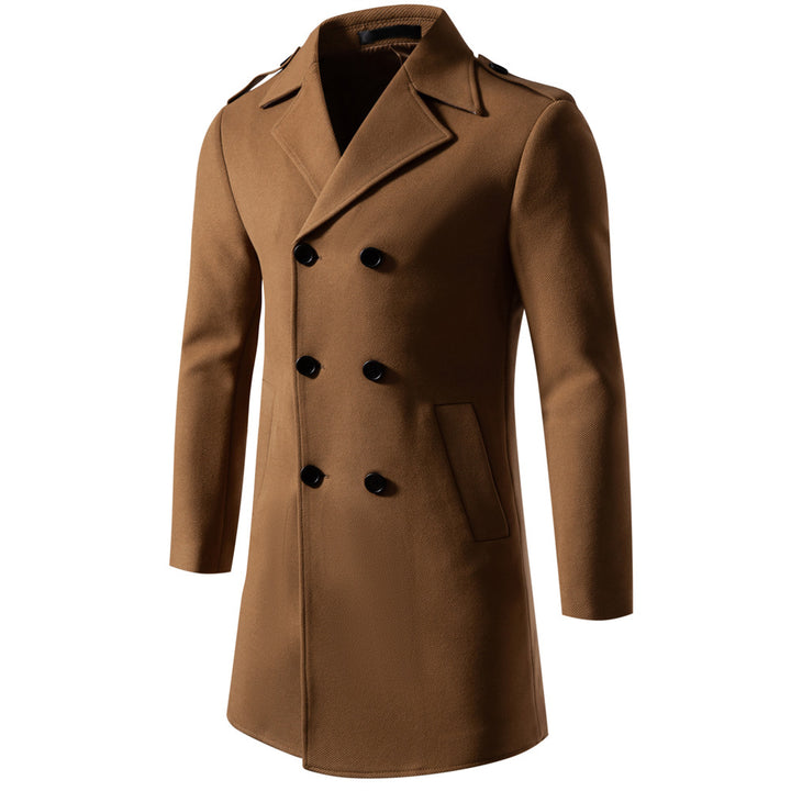 Herren klassischer Trenchcoat mit doppelter Knopfreihe und stylischen Details Echoarchiv