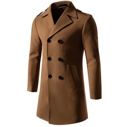 Herren klassischer Trenchcoat mit doppelter Knopfreihe und stylischen Details Echoarchiv