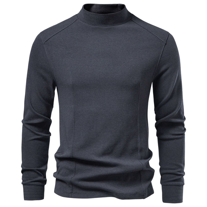 Herren Langarm Sweatshirt mit schmalem Stehkragen und Baumwollmix Echoarchiv