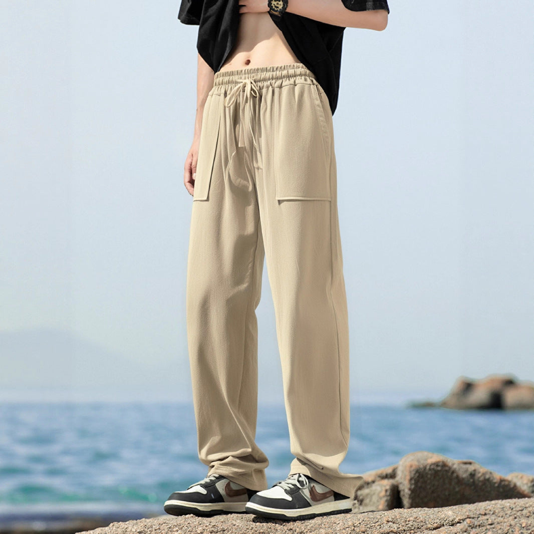 Herren Sportliche Freizeithose mit seitlichen Taschen und elastischem Bund Echoarchiv