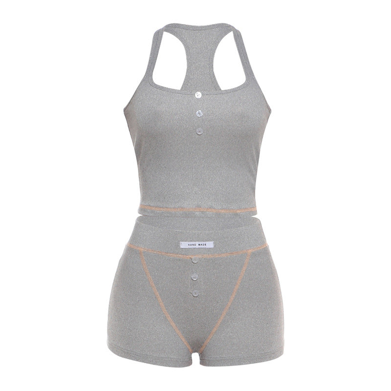 Damen Sportliches Set mit Racerback-Top und Shorts Echo Archiv
