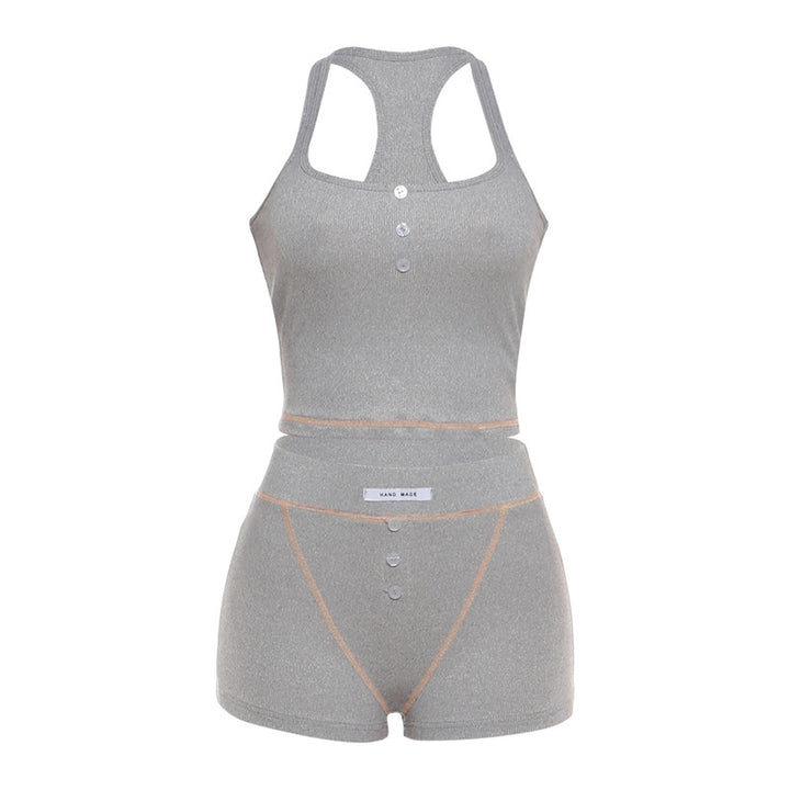 Damen Sportliches Set mit Racerback-Top und Shorts Echo Archiv