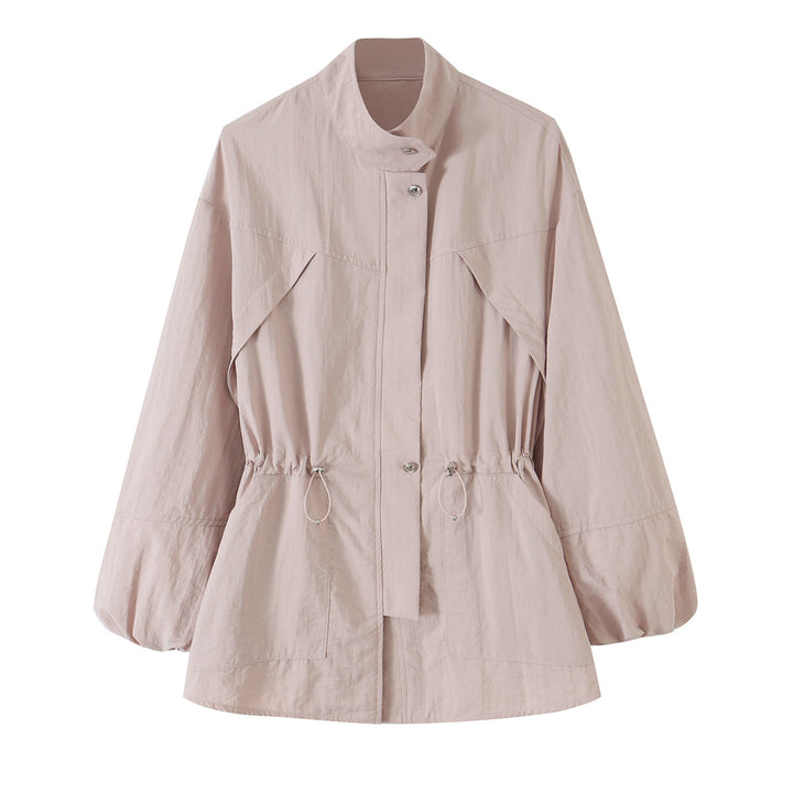 Damen Leichte wattierte Windjacke mit Stehkragen und Polka‑Dot‑Print Echo Archiv