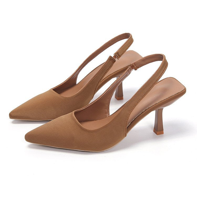 Damen Slingback-Pumps mit spitzer Zehenpartie und schmalem Kitten-Heel – Lioré