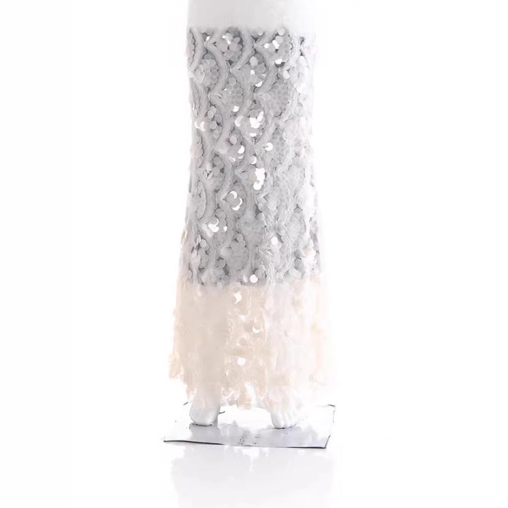 Damen Maxirock mit einzigartigem Volantdesign und transparenter Spitze Echo Archiv