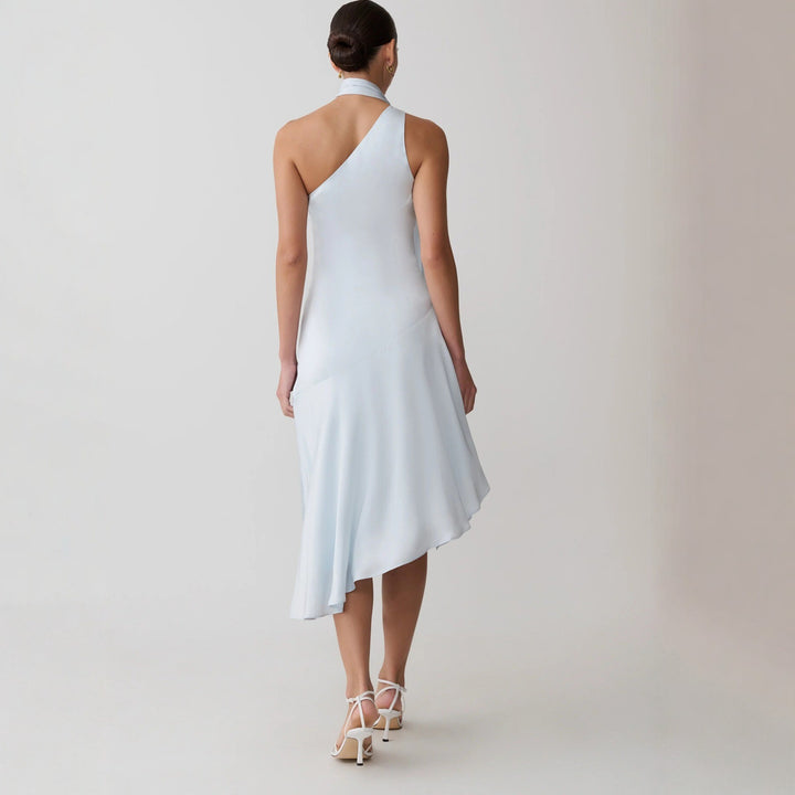 Damen asymmetrisches Schlussteil Kleid mit schmalem Träger Echo Archiv