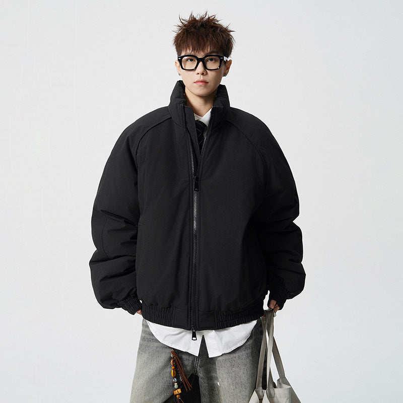 Herren Oversized Windjacke mit Stehkragen und elastischen Bündchen Echoarchiv