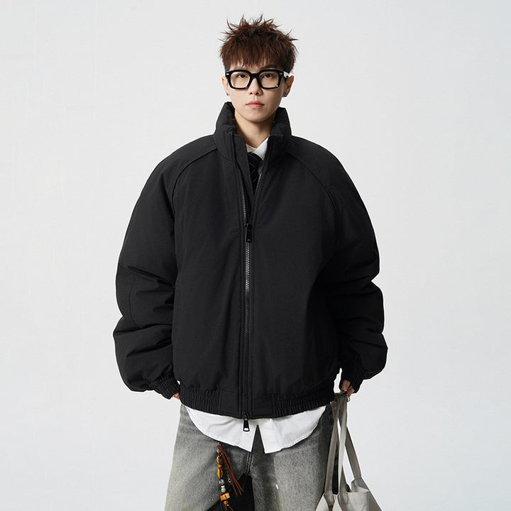 Herren Oversized Windjacke mit Stehkragen und elastischen Bündchen Echoarchiv
