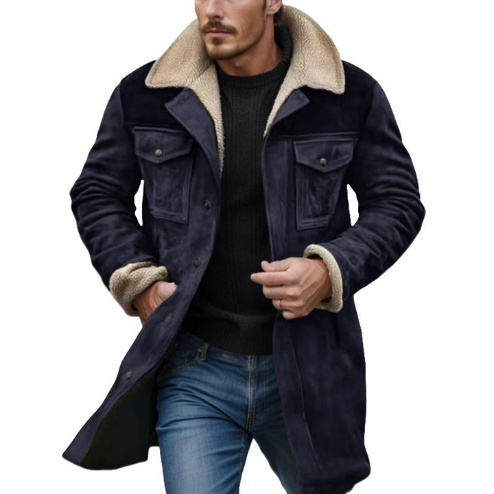 Herren erstklassige Wildlederjacke mit Teddyfutter Echoarchiv