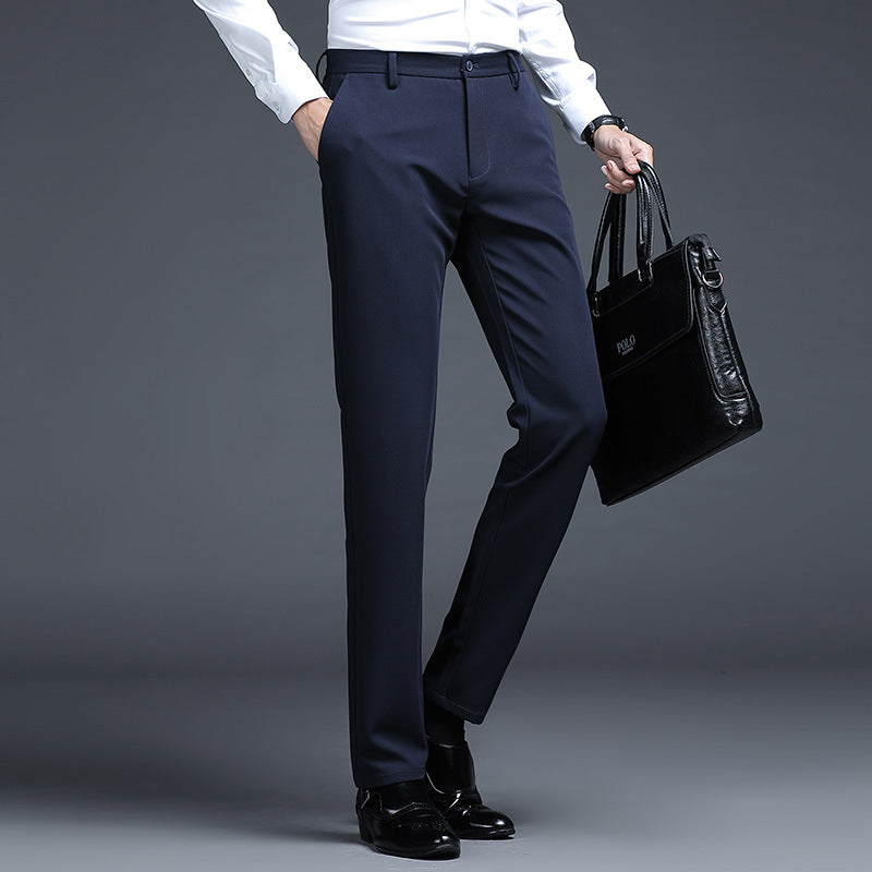 Herren Formelle Slim-Fit Anzughose mit Stretchbund und Bügelfalte Echo Archiv